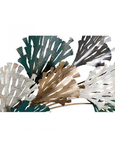 DECORATIVO HOJAS PARED METAL 125x93