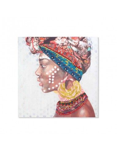 CUADRO MUJER AFRICANA CON TURBANTE...