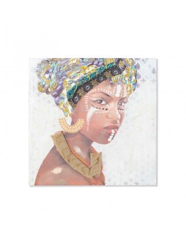 CUADRO MUJER AFRICANA CON TURBANTE...