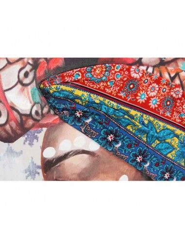 CUADRO MUJER AFRICANA CON TURBANTE...