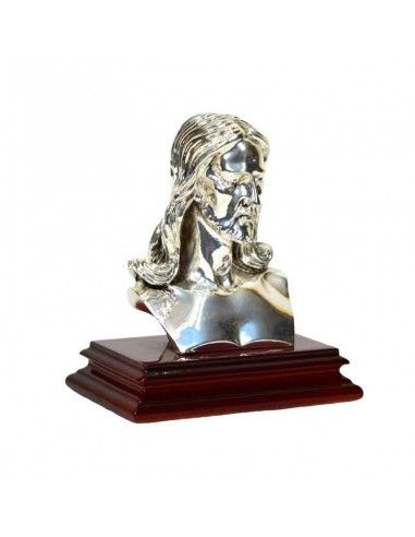 FIGURA ROSTRO JESUS PLATA 12x11.5