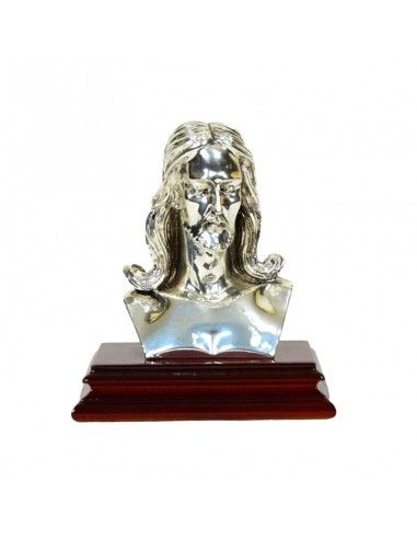 FIGURA ROSTRO JESUS PLATA 12x11.5