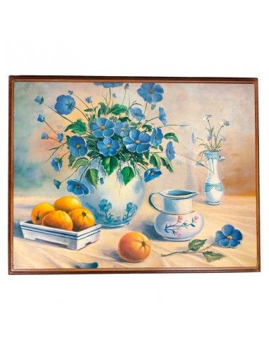 SET DE DOS CUADROS FRUTA Y FLORES 30x40