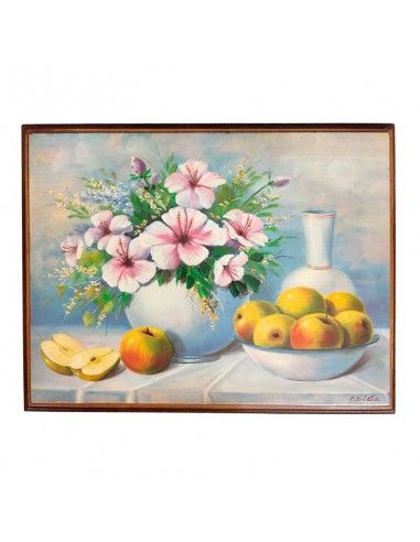 SET DE DOS CUADROS FRUTA Y FLORES 30x40