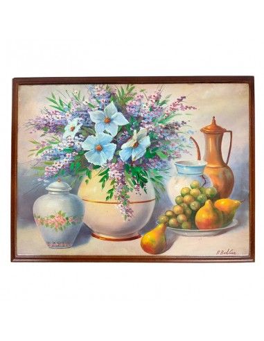 SET DE DOS CUADROS FRUTA Y FLORES 30x40