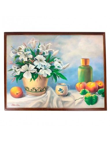 SET DE DOS CUADROS FRUTA Y FLORES 30x40