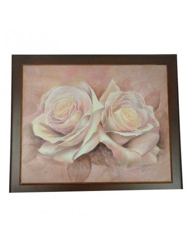 CUADRO CLÁSICO FLORES 48x58 set de dos