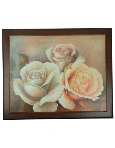 CUADRO CLÁSICO FLORES 48x58 set de dos