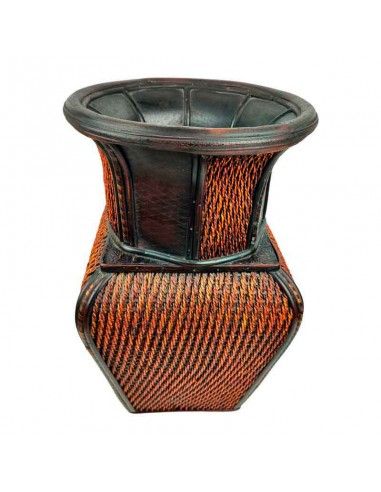 JARRON MADERA Y RATTAN 52x30