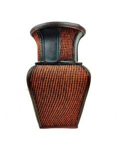 JARRON MADERA Y RATTAN 52x30 2