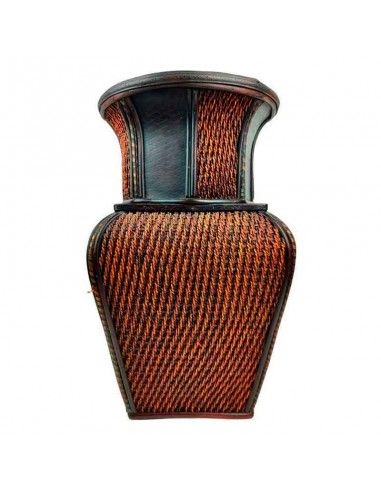 JARRON MADERA Y RATTAN 52x30