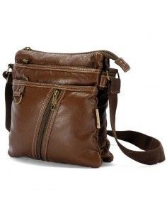 BOLSO DE CABALLERO POLIPIEL MARRON
