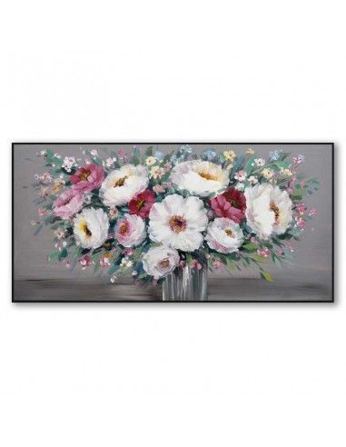 CUADRO APAISADO JARRÓN CON FLORES 62x120