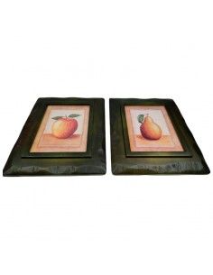 CUADRO FRUTAL 37x33 set de dos