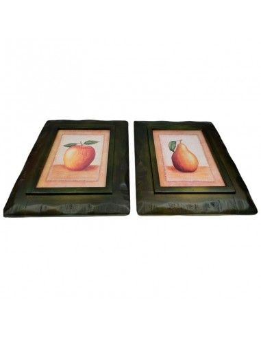 CUADRO FRUTAL 37x33 set de dos