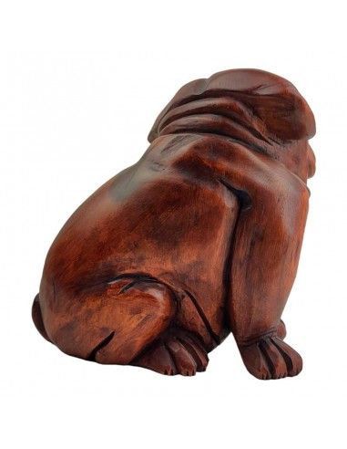 FIGURA PERRO BULLDOG MADERA 22x13