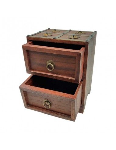 CAJA JOYERO MADERA-METAL 26x20