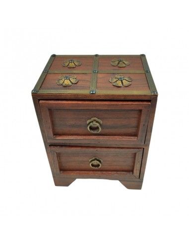 CAJA JOYERO MADERA-METAL 26x20