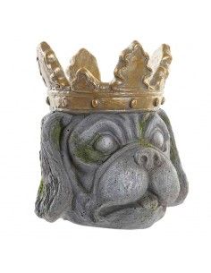 MACETERO PERRO CON CORONA...