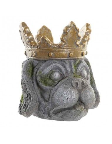 MACETERO PERRO CON CORONA 31x29