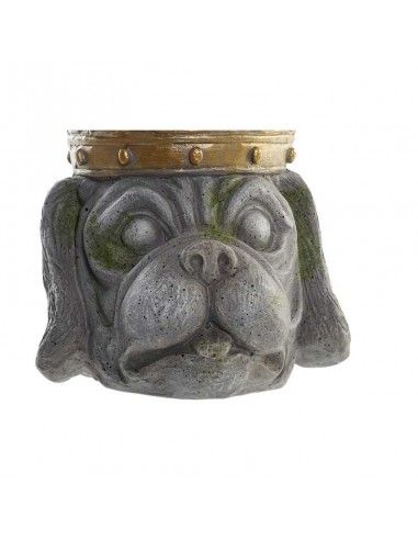 MACETERO PERRO CON CORONA 31x29