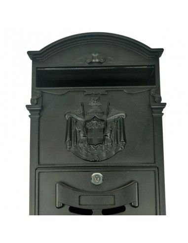 BUZON ALUMINIO NEGRO 41x25