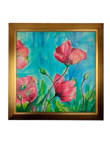 CUADRO FLOR TULIPÁN 62x62 set de dos