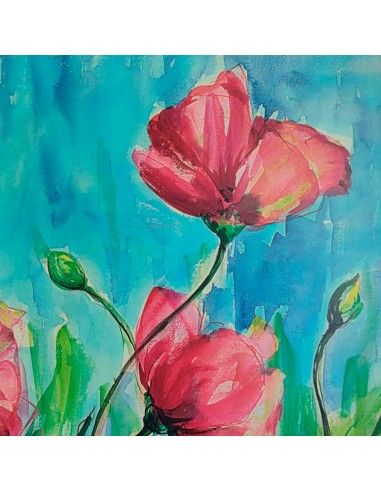 CUADRO FLOR TULIPÁN 62x62 set de dos