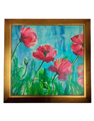 CUADRO FLOR TULIPÁN 62x62 set de dos