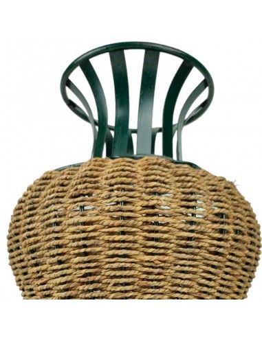 JARRÓN FORJA Y RATTÁN 43x26