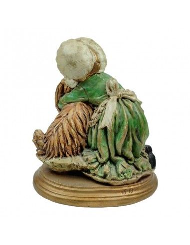 FIGURA NIÑA EPOCA CON PERRO 20x18
