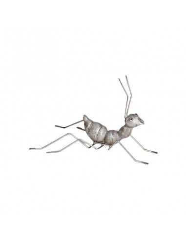 FIGURA HORMIGA PLATA RESINA 32x21