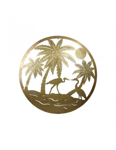 DECORATIVO PARED PALMERA Y GARZAS 98 CM
