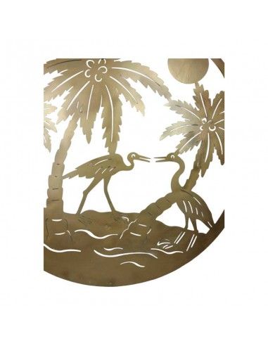 DECORATIVO PARED PALMERA Y GARZAS 98 CM
