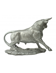 FIGURA TORO PLATA 17x22 2