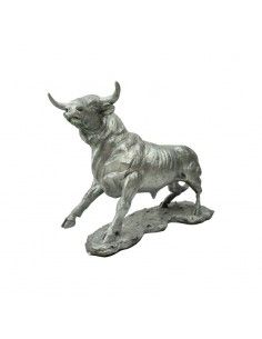 FIGURA TORO PLATA 17x22