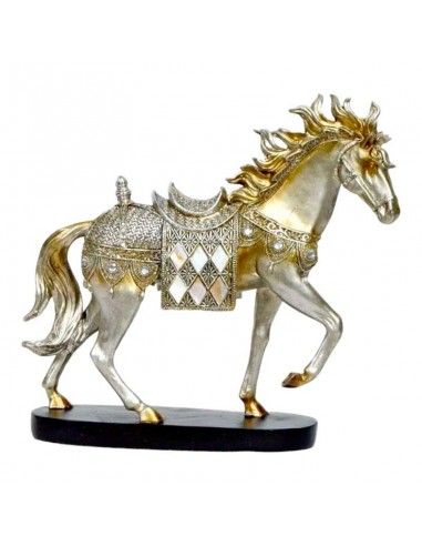 FIGURA DE CABALLO PLATA ENVEJECIDA 29x31