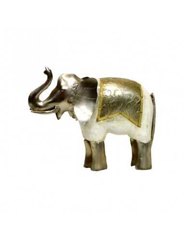 FIGURA ELEFANTE METAL Y RESINA 14x18