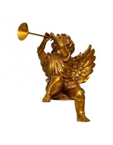 FIGURA DE ANGEL BAÑADO EN PAN DE ORO...