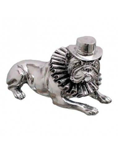 FIGURA PERRO BULLDOG CON SOMBRERO 17x26