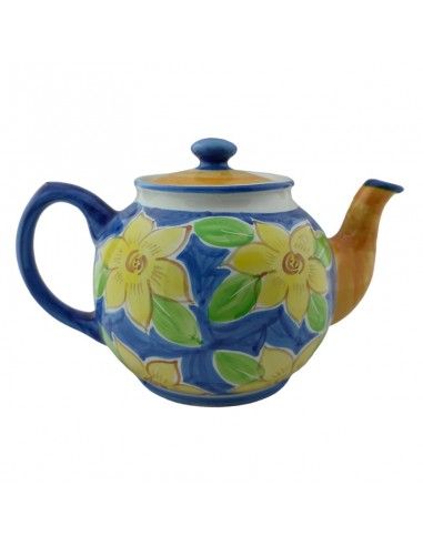 TETERA CERAMICA FLOR AMARILLA 14x23