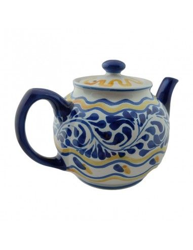 TETERA CERAMICA AZUL-AMARILLO 14x23