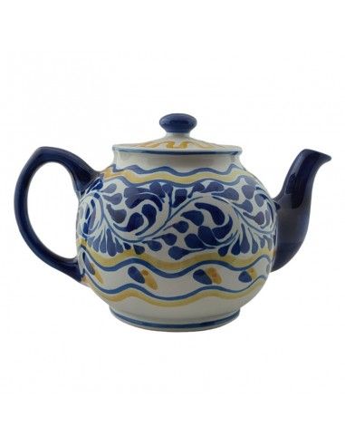 TETERA CERAMICA AZUL-AMARILLO 14x23