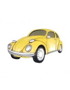 COCHE AMARILLO DE METAL