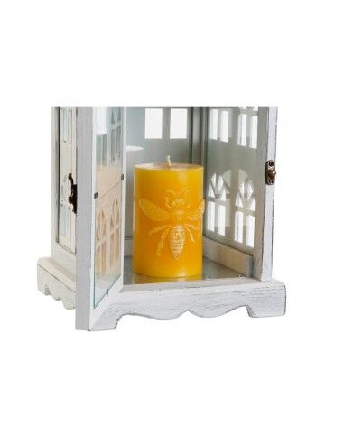 FAROL MADERA BLANCO VINTAGE Y METAL...