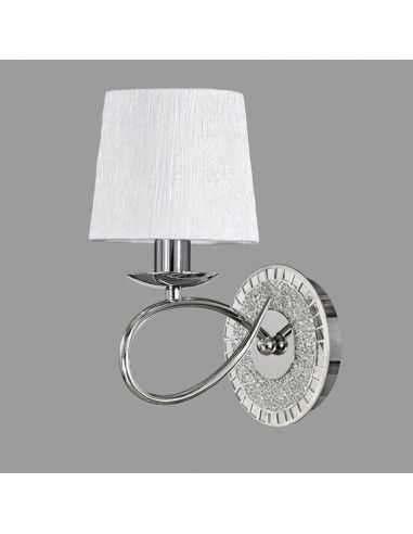 APLIQUE DE PARED CROMO MOSAICO PANTALLA BLANCA
