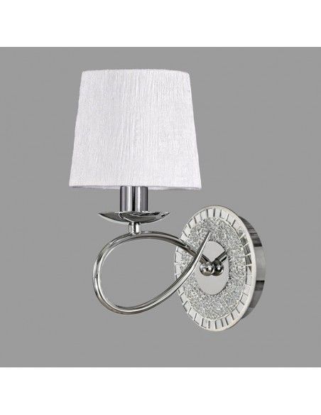 APLIQUE DE PARED CROMO MOSAICO PANTALLA BLANCA