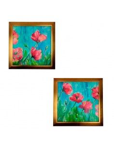 CUADRO FLOR TULIPÁN 62x62...