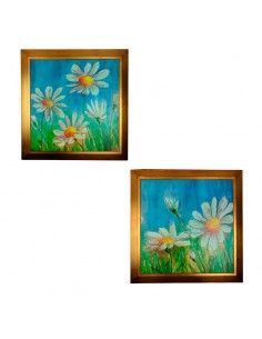 CUADRO FLOR MARGARITA 62x62...
