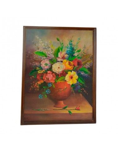 CUADRO JARRON CON FLORES 40x30 set de...